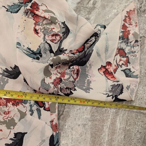 Aritzia Wilfred ivory floral Cambrai Blouse size S Floral Women's Top Boho White - Picture 12 of 12